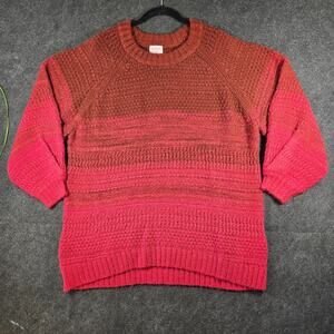 Isabel Maternity by Ingrid & Isabel Red Ombre Sweater XXL Pleated Sleeve